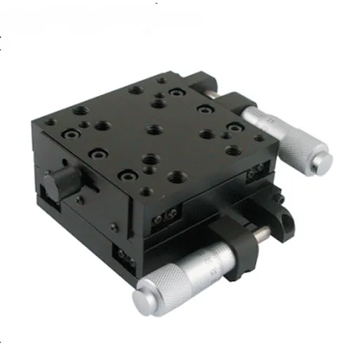 Manual XY Slide Table High Accuracy Cross Roller Sliding Stage Large Load Capacity for Optical Equipments