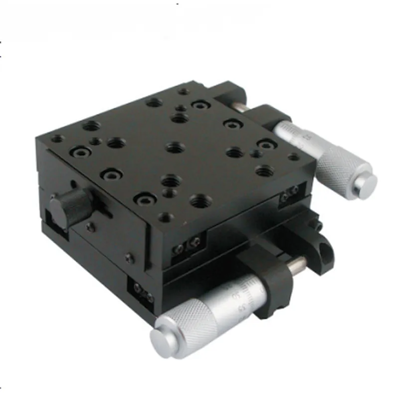 Manual XY Slide Table High Accuracy Cross Roller Sliding Stage Large Load Capacity for Optical Equipments